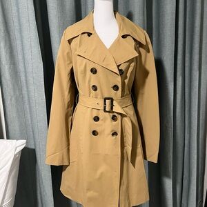 New York & Company Tan Belted Trench Coat